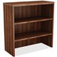 Lorell Chateau Series Bookshelf - 36" x 15"36.5" , 1.5" Top - 2 Shelve(s) - Reeded Edge - Material: Laminate - Finish: Walnut La