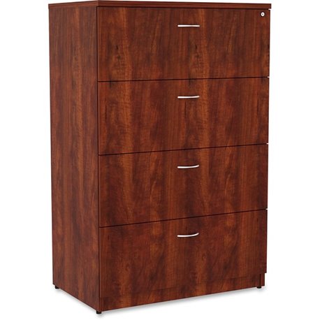 Lorell Essentials Series 4-Drawer Lateral File - 1" Top, 35.5" x 22"54.8" , 0.1" Edge - 4 x File Drawer(s) - Finish: Cherry Lami