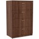 Lorell Essentials Series 4-Drawer Lateral File - 1" Top, 35.5" x 22"54.8" - 4 x File Drawer(s) - Finish: Walnut Laminate