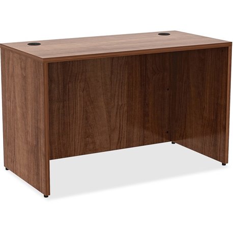 Lorell Essentials Series Rectangular Desk Shell - 48" x 24"29.5" , 0.1" Edge - Material: Metal - Finish: Walnut Laminate