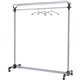 Alba Upper Shelf Double-sided Garment Rack - 50 x Coat - 66.9" Height x 19.7" Width59.1" Length%Floor - Caster, Sturdy - Silver 