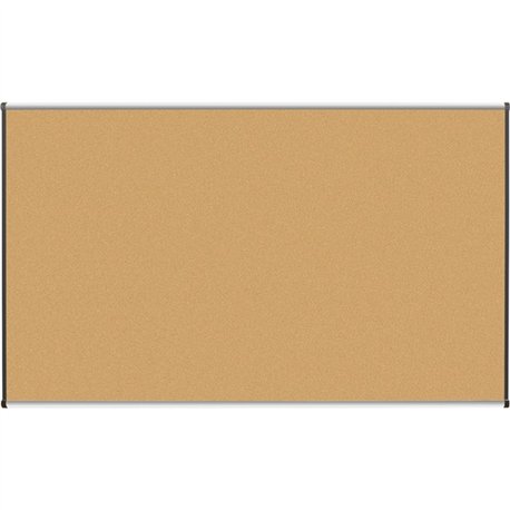 Lorell Satin-Finish Bulletin Board - 72" Height x 48" Width - Natural Cork Surface - Durable, Self-healing - Silver Anodized Alu