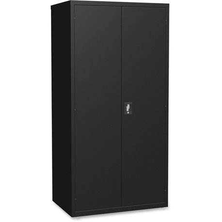 Lorell Fortress Series Storage Cabinet - 36" x 24" x 72" - 5 x Shelf(ves) - Hinged Door(s) - Sturdy, Recessed Locking Handle, Re