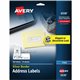 Avery Easy Peel Address Label - 1" Width x 2 5/8" Length - Permanent Adhesive - Rectangle - Inkjet - White, Silver - Paper - 30 