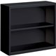 Lorell Fortress Series Bookcase - 34.5" x 13" x 30" - 2 x Shelf(ves) - Black - Powder Coated - Steel - Recycled