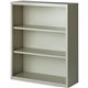 Lorell Fortress Series Bookcase - 34.5" x 13" x 42" - 3 x Shelf(ves) - Light Gray - Powder Coated - Steel - Recycled