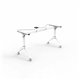 Lorell Spry Nesting Training Table Base - White Folding Base - 2 Legs - 29.50" Height - Assembly Required - Cold-rolled Steel (C