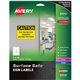 Avery 7"x10" Removable Label Safety Signs - 7" Width x 10" Length - Removable Adhesive - Rectangle - Laser, Inkjet - White - Fil