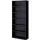 Lorell Fortress Series Bookcase - 34.5" x 13" x 82" - 6 x Shelf(ves) - Black - Powder Coated - Steel - Recycled