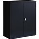 Lorell Fortress Series Storage Cabinet - 18" x 36" x 42" - 3 x Shelf(ves) - Recessed Locking Handle, Hinged Door, Durable - Blac