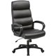 SOHO SOHO High-back Executive Chair - Black Bonded Leather Seat - Black Bonded Leather Back - High Back - 5-star Base - 1 Each