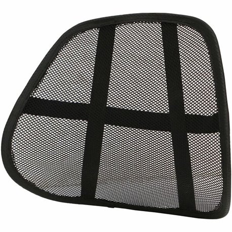 Lorell Ergo Mesh Lumbar Back Support - Black - 1 Each