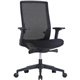 Lorell Mid-back Mesh Chair - Mid Back - 5-star Base - Black - Armrest - 1 Each