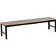 Lorell Faux Wood Outdoor Bench - Weathered Charcoal Faux Wood Seat - Four-legged Base - 1 Each