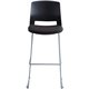 Lorell Arctic Series Bar Stools - Black Fabric, Foam Seat - Black Back - 2 / Carton