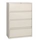 Lorell Fortress Lateral File with Roll-Out Shelf - 36" x 18.6" x 52.5" - 4 x Drawer(s) for File - Letter, Legal, A4 - Ball-beari