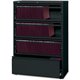 Lorell Fortress Lateral File with Roll-Out Shelf - 36" x 18.6" x 52.5" - 4 x Drawer(s) for File - A4, Letter, Legal - Interlocki