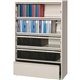 Lorell Fortress Lateral File with Roll-Out Shelf - 42" x 18.6" x 68.8" - 5 x Drawer(s) for File - Legal, Letter, A4 - Recessed H