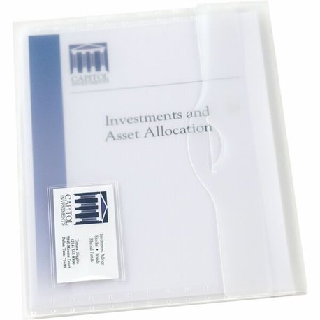 Avery Letter File Wallet - 8 1/2" x 11" - 50 Sheet Capacity - 1 Front Pocket(s) - Poly - Clear - 0% Recycled - 12 / Box