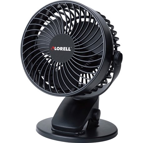 Lorell USB Personal Fan - 127 mm Diameter - 2 Speed - Breeze Mode, Quiet, Adjustable Tilt Head - 7.7" Height x 5.8" Width - Blac