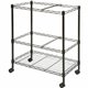 Lorell 2-Tier Wire Mobile File Cart - 4 Casters - Steel - x 26" Width x 12.5" Depth x 30" Height - Black - 1 Each