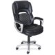 Lorell Wellness by Design Accucel Executive Office Chair - Black Bonded Leather Seat - Black Ethylene Vinyl Acetate (EVA), Bonde