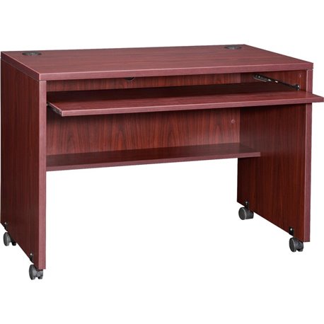 Lorell Essentials Computer Workstation - 29.50" Height x 41.38" Width x 23.63" Depth - Mahogany - 1 Each