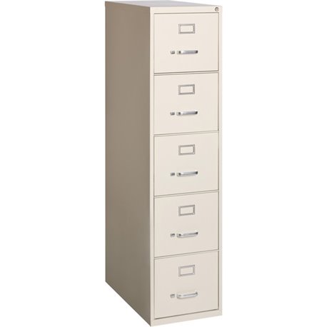 Lorell Fortress Series 26-1/2" Commercial-Grade Vertical File Cabinet - 15" x 26.5" x 61" - 5 x Drawer(s) for File - Letter - Ve