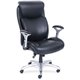 Lorell Wellness by Design Big & Tall Chair with Flexible Air Technology - Black Bonded Leather Seat - Black Bonded Leather Back 