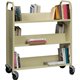 Lorell Double-sided Book Cart - 6 Shelf - 200 lb Capacity - 5" Caster Size - Steel - x 36" Width x 19" Depth x 46" Height - Putt