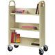 Lorell Single-sided Book Cart - 3 Shelf - 200 lb Capacity - 5" Caster Size - Steel - x 39" Width x 14" Depth x 46" Height - Putt