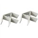 Lorell 90-Degree Panel Connectors - 2.3" Width x 2.3" Depth x 0.6" Height - Aluminum - Aluminum