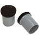 Lorell Replacement Chair Tips with Felt - Gray - 16 / Bag