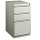 Lorell 20" Box/Box/File Mobile File Cabinet with Full-Width Pull - 15" x 20" x 27.8" - Letter - Security Lock, Recessed Handle, 