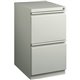 Lorell 20" File/File Mobile File Cabinet with Full-Width Pull - 15" x 20" x 27.8" - Letter - Ball-bearing Suspension, Recessed H