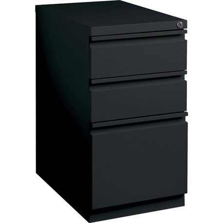 Lorell 23" Box/Box/File Mobile File Cabinet with Full-Width Pull - 15" x 22.9" x 27.8" - Letter - Vertical - Security Lock, Rece