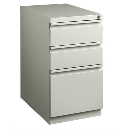 Lorell 23" Box/Box/File Mobile File Cabinet with Full-Width Pull - 15" x 22.9" x 27.8" - 3 x Drawer(s) for Box, File - Letter - 