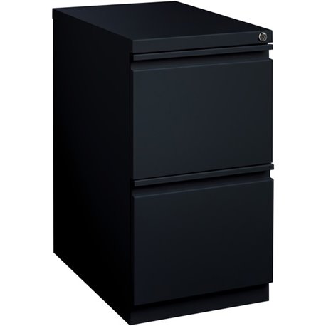 Lorell 23" File/File Mobile File Cabinet with Full-Width Pull - 15" x 22.9" x 27.8" - Letter - Vertical - Recessed Handle, Ball-