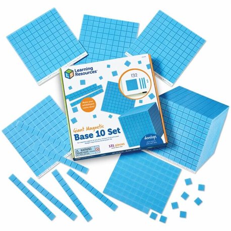 Learning Resources Giant Magnetic Base Ten Set - Skill Learning: Visual Interpretation - 6-8 Year - 121 Pieces