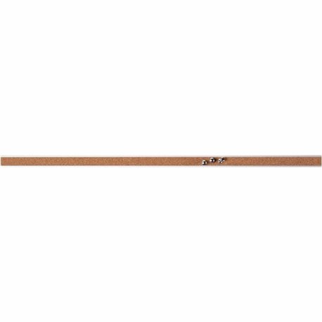 Lorell Cork Strip Bulletin Bar - 24" Width - Cork Surface - Self-healing, Fade Resistant, Self-sealing - Anodized Aluminum Frame