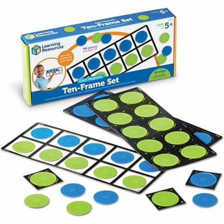 Learning Resources Giant Magnetic Ten-frame Set - Theme/Subject: Learning - Skill Learning: Visual, Addition, Subtraction, Numbe