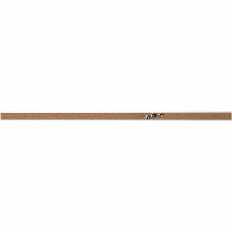 Lorell Cork Strip Bulletin Bars - 24" Width - Cork Surface - Self-healing, Fade Resistant, Self-sealing - Anodized Aluminum Fram