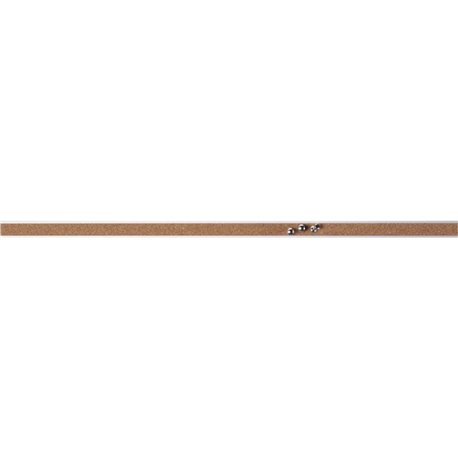 Lorell Cork Strip Bulletin Bars - 36" Width - Cork Surface - Self-healing, Fade Resistant, Self-sealing - Anodized Aluminum Fram