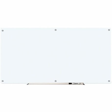 Lorell Dry-Erase Glass Board - 72" (6 ft) Width x 36" (3 ft) Height - Frost Glass Surface - Rectangle - Stain Resistant, Ghost R