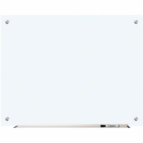 Lorell Dry-Erase Glass Board - 48" (4 ft) Width x 36" (3 ft) Height - Frost Glass Surface - Rectangle - Stain Resistant, Ghost R