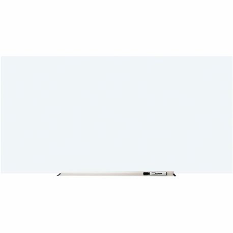 Lorell Magnetic Dry-Erase Glass Board - 72" (6 ft) Width x 36" (3 ft) Height - White Glass Surface - Rectangle - Magnetic - Stai