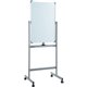 Lorell Double-sided Magnetic Whiteboard Easel - 24" (2 ft) Width x 36" (3 ft) Height - White Surface - Square - Vertical - Floor