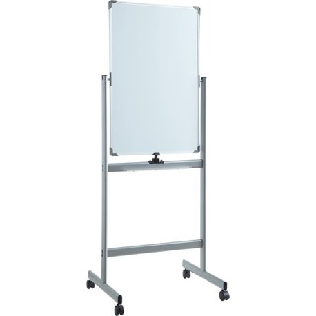 Lorell Double-sided Magnetic Whiteboard Easel - 24" (2 ft) Width x 36" (3 ft) Height - White Surface - Square - Vertical - Floor