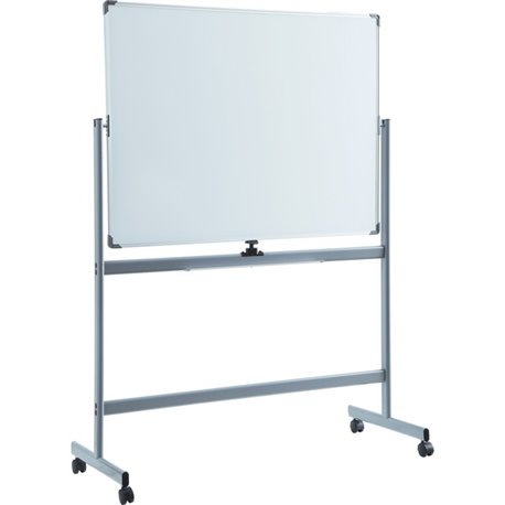 Lorell Double-sided Magnetic Whiteboard Easel - 48" (4 ft) Width x 36" (3 ft) Height - White Surface - Rectangle - Floor Standin