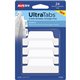 Avery Ultra Tabs Repositionable Margin Tabs - 24 Tab(s) - 6 Tab(s)/Set - Clear Film, White Paper Tab(s) - 4